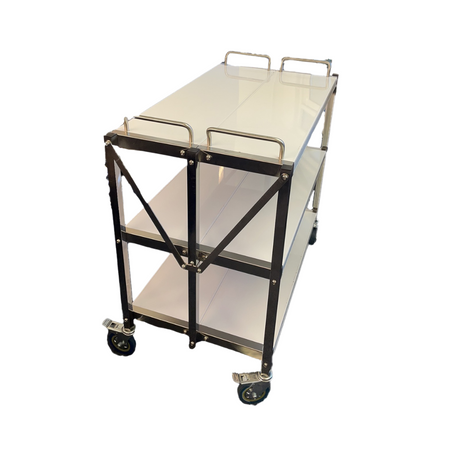 Stainless Steel 3 Tier Foldable Service Trolley (FT9050)