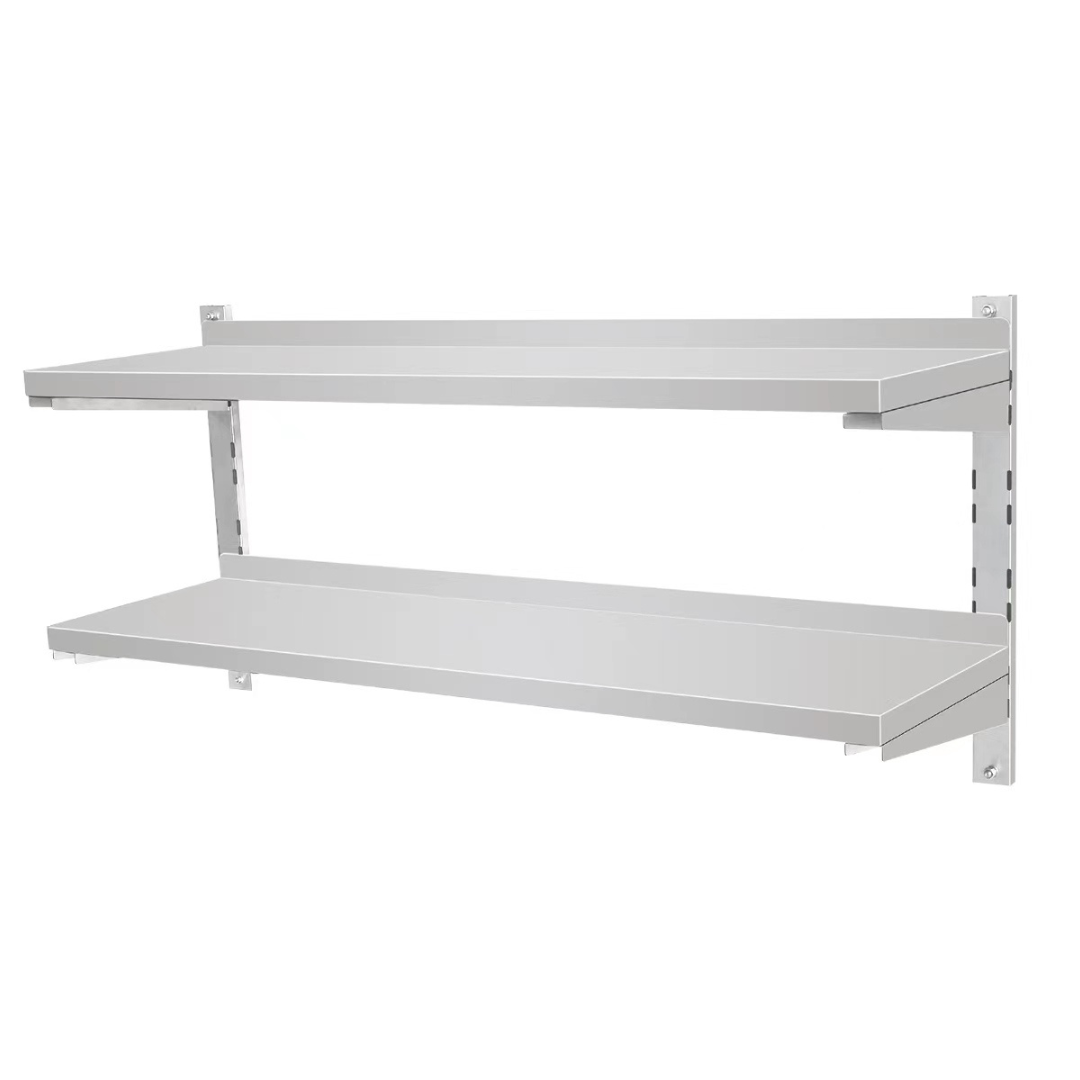 Stainless Steel Wall Shelf 2 Levels 600mm (STSW-063D)