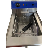 Single tank Countertop Electric Fryer 8L 3kW with Tap