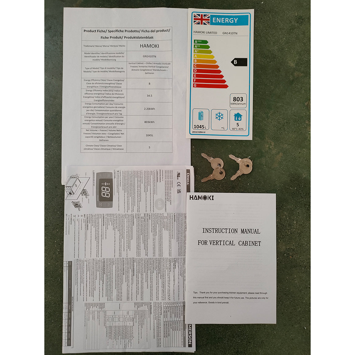 Commercial Refrigerator Upright Cabinet Double Door 1375L (GN1410TN)