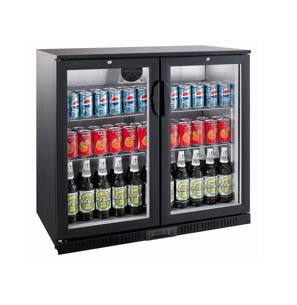 Double Door Bottle Cooler Hinged Doors (LG-198H)