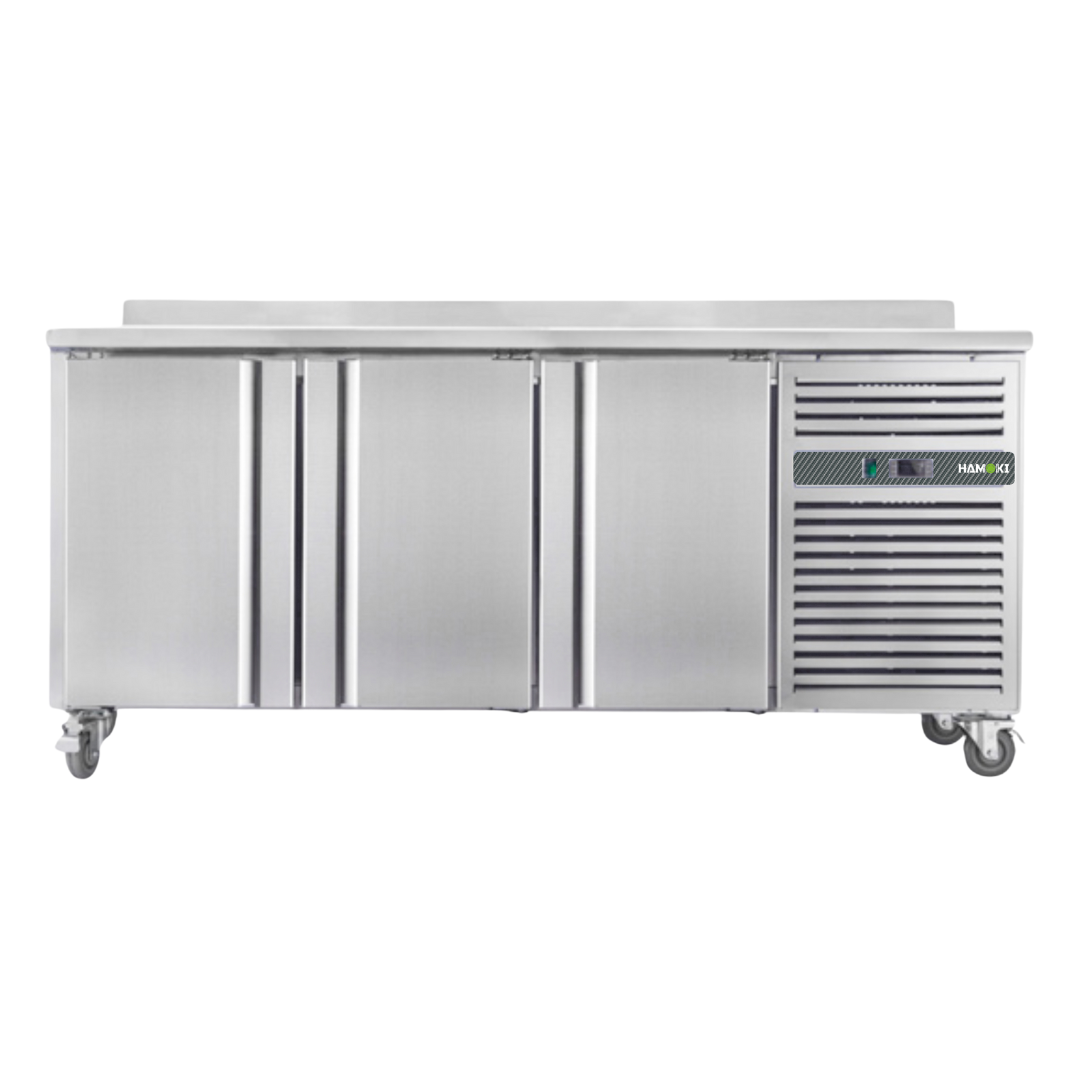 3 Door Refrigerated Counter with Backsplash 418L (GN3200TN)