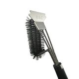 B4C Grill Cleaner Brush with Metal Scraper 304 Stainless Steel 410mm (BB-S03)