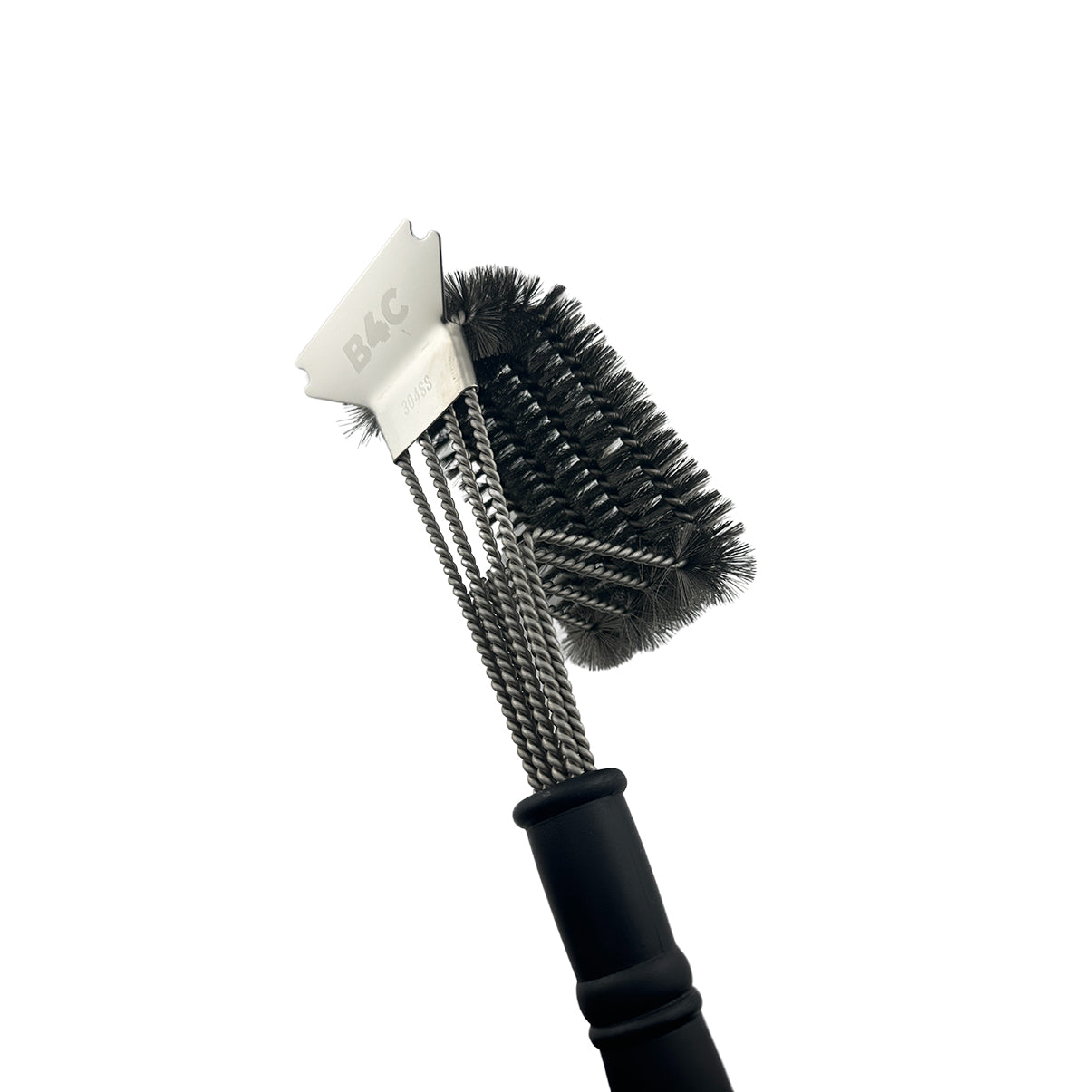 B4C Grill Cleaner Brush with Metal Scraper 304 Stainless Steel 450mm (BB-S04)