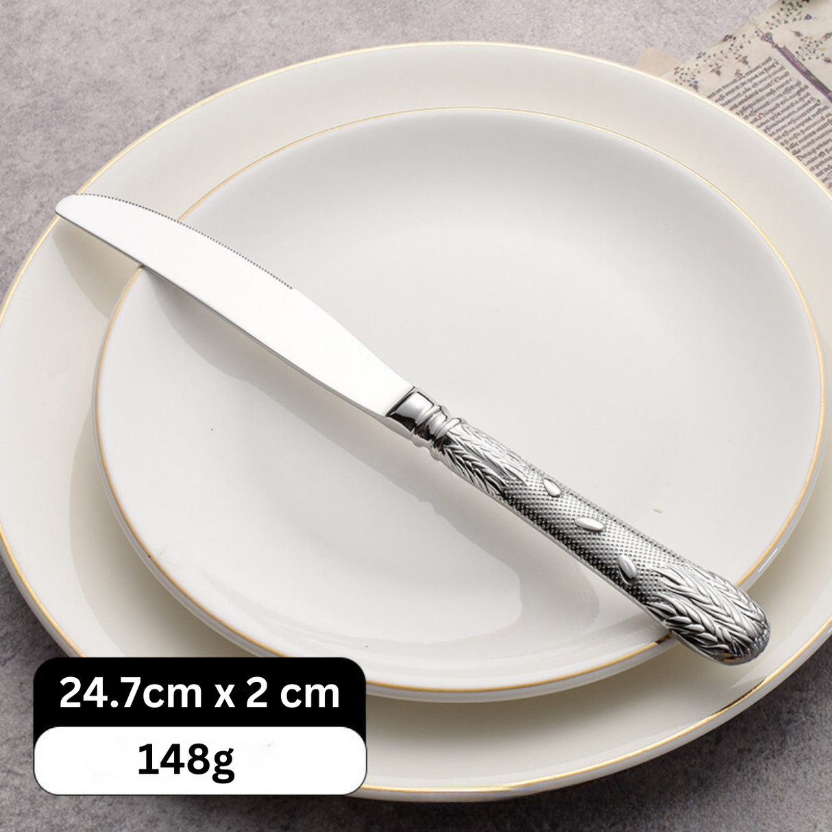 Dine Table Knife Stainless Steel Ears Style-Solid