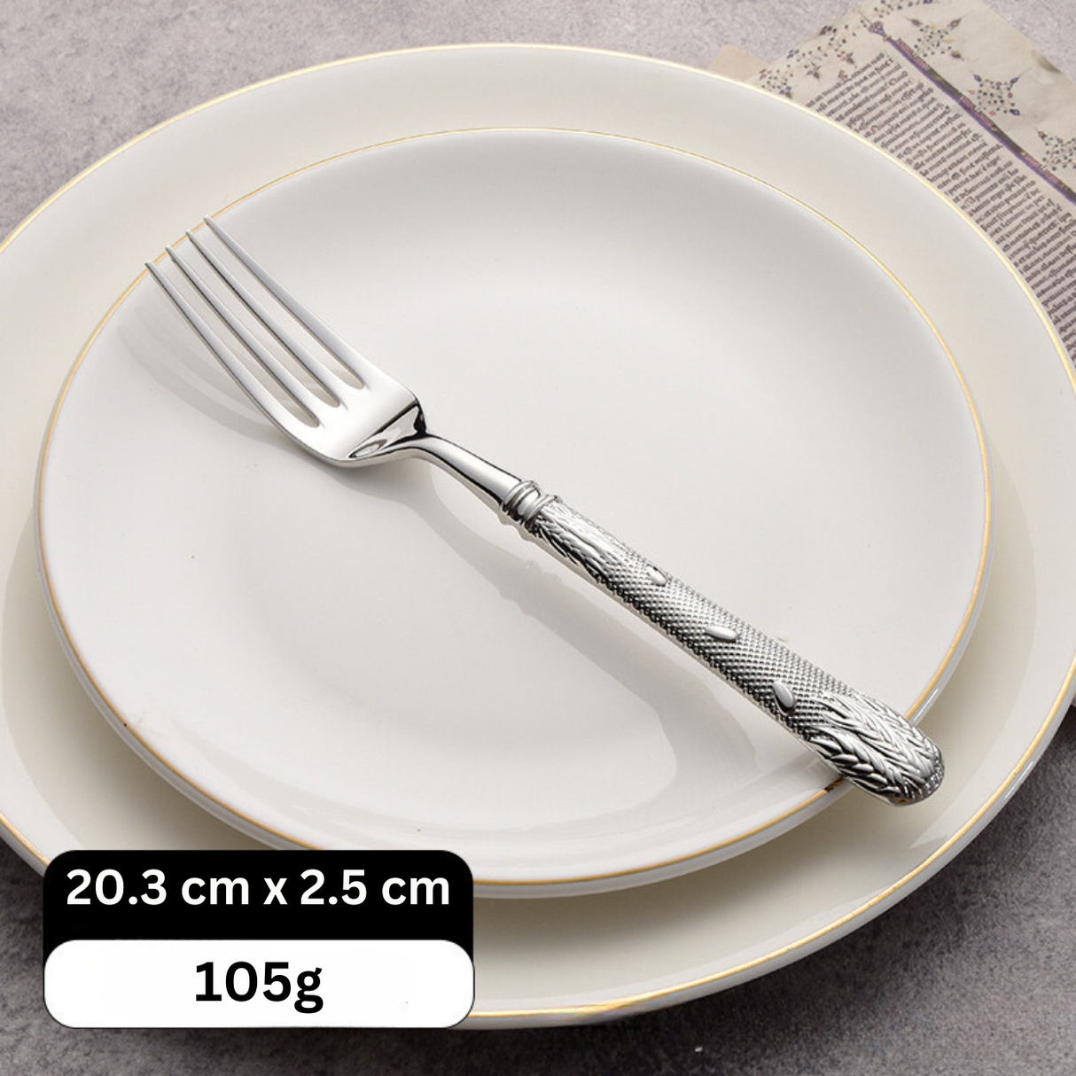 Dine Table Fork Stainless Steel Ears Style-Solid