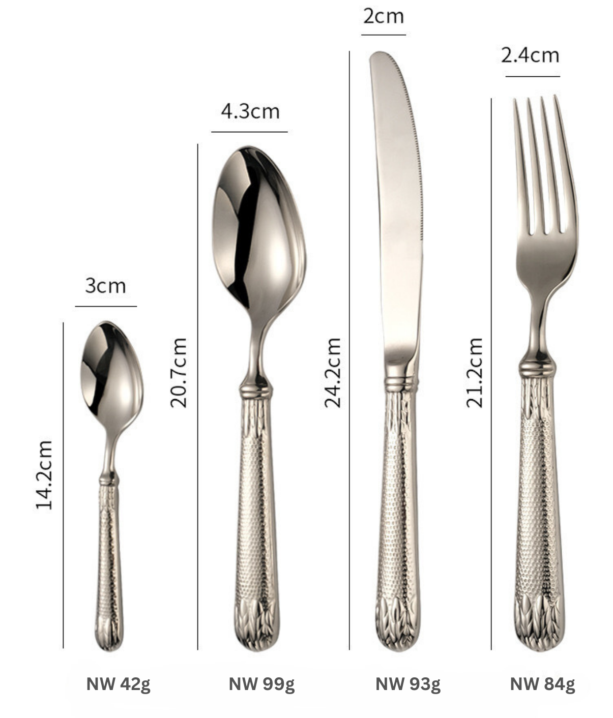 Dine Table Fork Stainless Steel Ears Style-Hollow