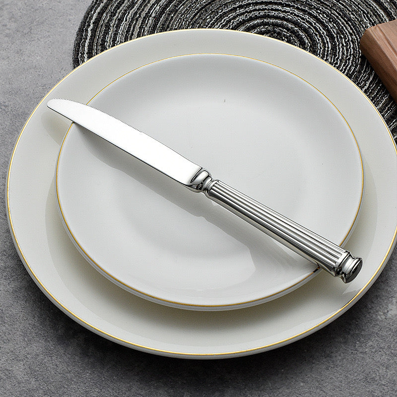 Dine Table Knife Stainless Steel Roman Column Style