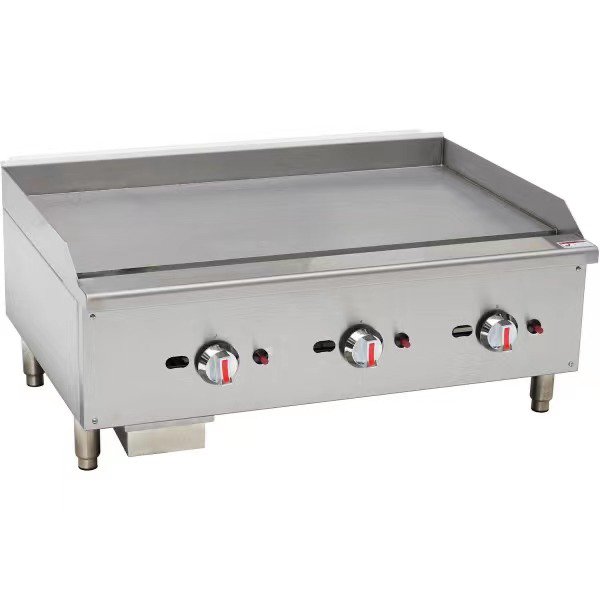 Gas Griddle with Chrome Plate 3 burners 90cm 21kW (NG/LPG)