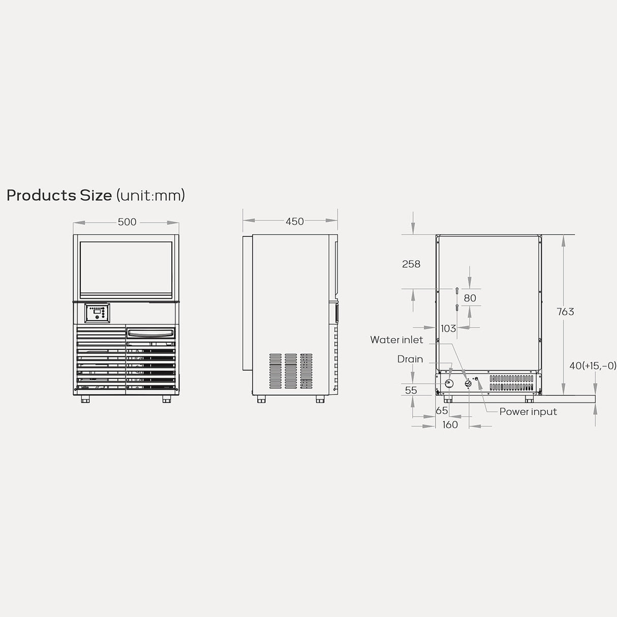 Commercial Ice Cube Machine 36kg/24Hr (HAM-36K)